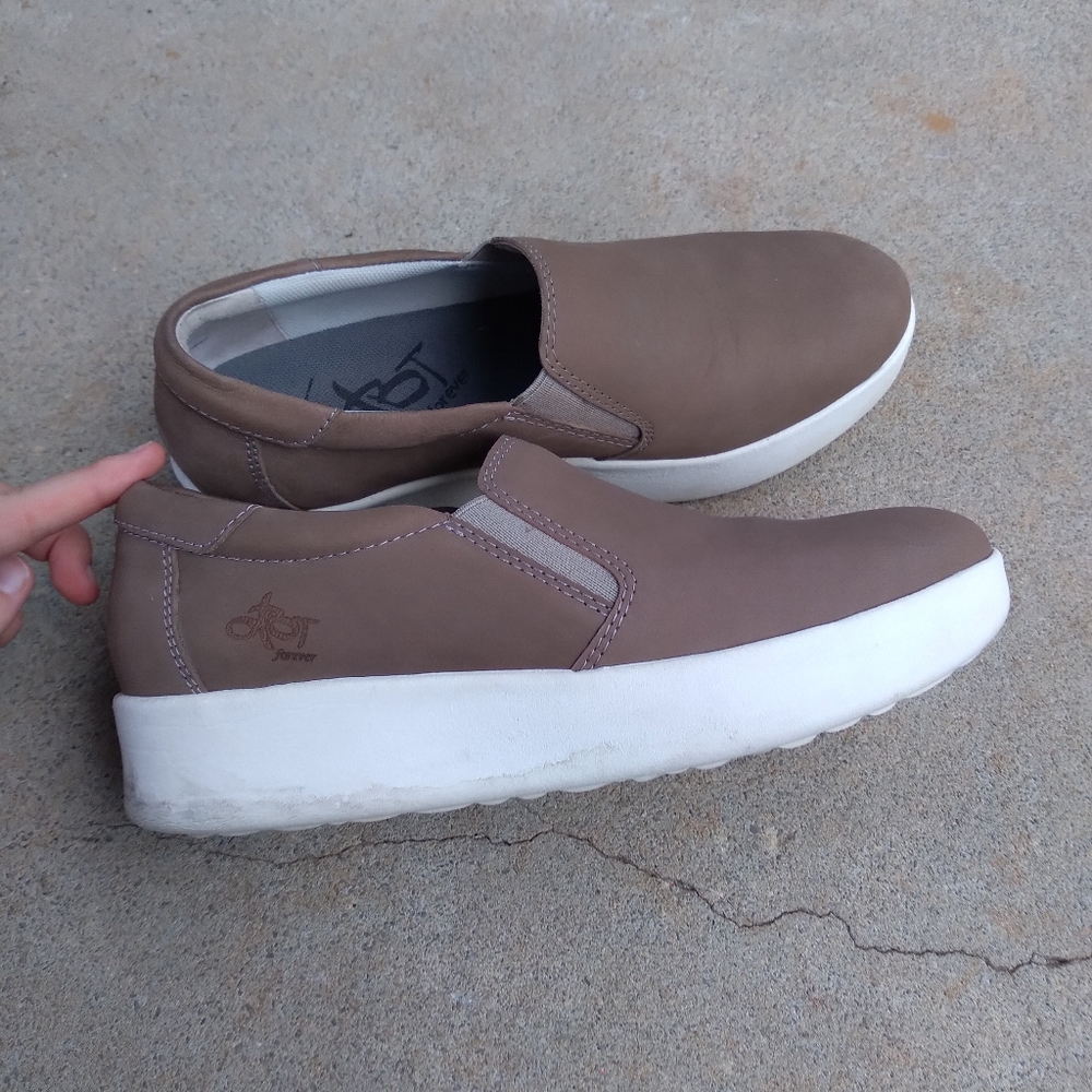 OPOT Brown Slip ons - Picture 2 of 6